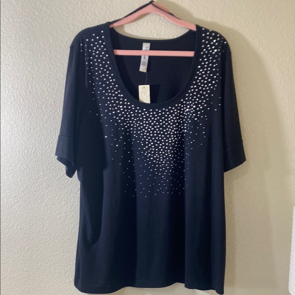 Black Embellished Women's Top